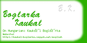 boglarka kaukal business card